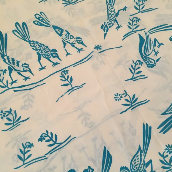 Vintage MCM Harwood Steiger Roadrunner Fabric "Desert Clowns" 44”x 90” 2+ Yards - Picture 5 of 6